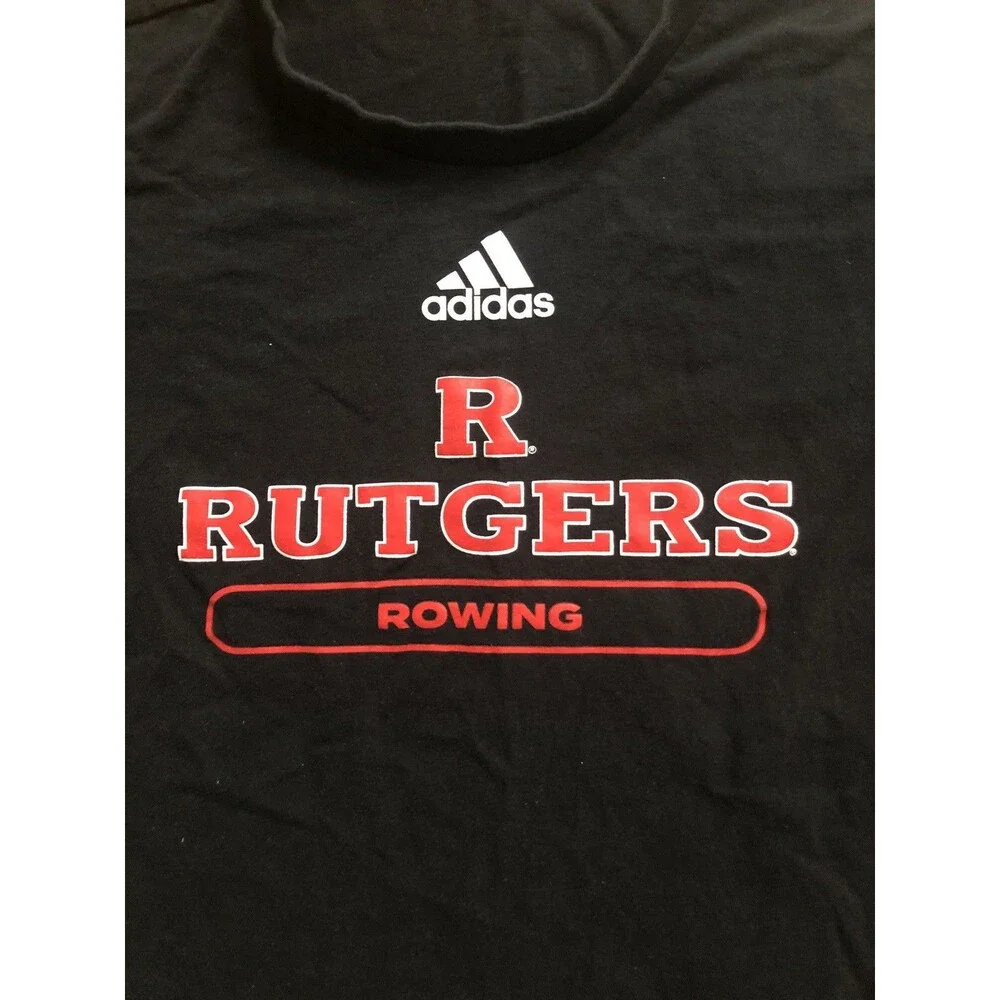 Adidas Rutgers Scarlet Knights Rowing‎ Black T Shirt Small